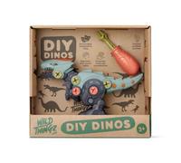 Wild Thingz DIY Dino - Velociraptor, Brown and Beige | Moving joints, limbs and mouth; includes screwdriver tool; brown and beige designa