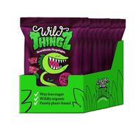 Wild Thingz Fruity Flyers - Organic, Low Sugar, Natural Gummy Sweets Share Bag Case 130g X 10 Healthy Kids' Snacks, Plant-based, Vegan & Gluten-Free Ingredients. Perfect for lunchboxes or party bags.