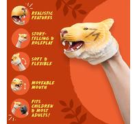 Wild Thingz Tiger Hand Puppet, Multi