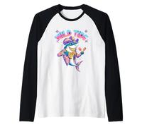 Wild Tide Dancing Cowboy Shark Summer Fiesta Raglan Baseball Tee