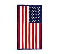 Wild Ties 100% Silk American Flag Red White & Blue Handkerchief Pocket Square, Red, One size
