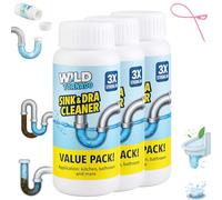 Wild Tornado Sink and Drain Cleaner,Wild Tornado Powerful Sink & Drain Cleaner,World Tornados Sinks Drains Cleaners,Fast Foaming for Kitchen and Toilet Pipelines (3)