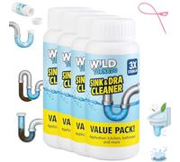 Wild Tornado Sink and Drain Cleaner,Wild Tornado Powerful Sink & Drain Cleaner,World Tornados Sinks Drains Cleaners,Fast Foaming for Kitchen and Toilet Pipelines (4)