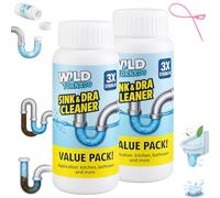 Wild Tornado Sink and Drain Cleaner,Wild Tornado Powerful Sink & Drain Cleaner,World Tornados Sinks Drains Cleaners,Fast Foaming for Kitchen and Toilet Pipelines (2)