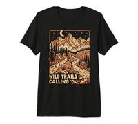Wild Trails Calling Hiker Backpacker Premium T-Shirt