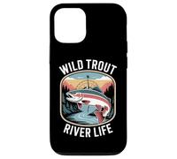 Wild Trout River Life Fly Fishing Trout Angler Case for iPhone 12/12 Pro