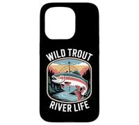 Wild Trout River Life Fly Fishing Trout Angler Case for iPhone 15 Pro