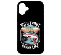 Wild Trout River Life Fly Fishing Trout Angler Case for iPhone 16 Plus