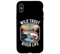 Wild Trout River Life Fly Fishing Trout Angler Case for iPhone X/XS