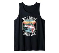 Wild Trout River Life Fly Fishing Trout Angler Tank Top