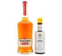 Wild Turkey - 101 Kentucky Straight Bourbon Whiskey 70cl + 20cl 50.5% ABV (Old Fashioned Cocktail Bundle)