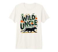 Wild Uncle Jungle Feline Nature Lover Graphic Premium T-Shirt