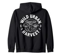 Wild Urban Harvest Mushroom Forager Mycology Zip Hoodie