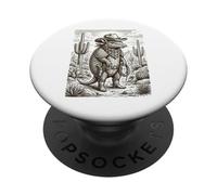 Wild West Armadillo Outlaw With Lasso PopSockets Adhesive PopGrip