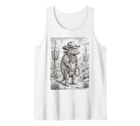 Wild West Armadillo Outlaw with Lasso Tank Top