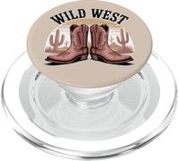 Wild West Cowboy Boots Desert Sunset Retro Aesthetic PopSockets PopGrip for MagSafe