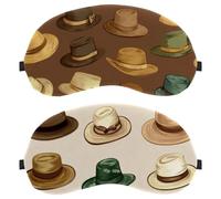 Wild West Cowboy Hats Seamless Pattern 2-Pack Light-Blocking Soft Breathable Eye Masks Sleep Mask Eye Patch