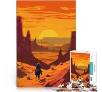 Wild West Cowboy Sunset1000 Pieces Jigsaw Puzzles for teenagers Toy Intellectual Game Unique Birthday and Gifts 38x26cm