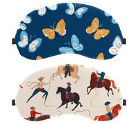 Wild West Cowboys Men 2-Pack Light-Blocking Soft Breathable Sleep Mask Eye Masks Sleeping Mask
