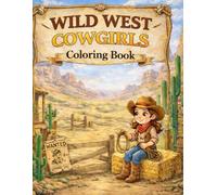 Wild West Cowgirls Coloring Book: Fun & Easy Western Coloring Pages for Kids Ages 4-7