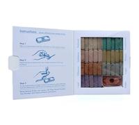 Wild West Display Set of 70 Incense Smudge Bricks and Burner, Terracotta Holder, 7 Unique Fragrances, Natural Ingredients, 15 cm