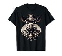 Wild West Giraffe Funny Okapi Sheriff T-Shirt