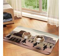 Wild West Life Pet Absorbent Leather Tablecloth 40x60cm with Non-Slip Rubber Base for Cats and Dogs