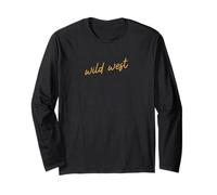 Wild West, Minimalist Southern Western Script Long Sleeve T-Shirt