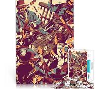 Wild West Poker ShowdownJigsaw Puzzles 1000 Piece for teenagers Family Entertainment Toys Suitable for desktop decoration 38x26cm