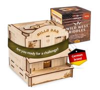Wild West Riddles Puzzle Box by Inscape - Fun And Tricky Escape Room Style Puzzle Box - Secret Box With Hidden Compartment - Puzzle Gift For Adults