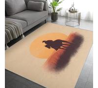 Wild West Rugs Living Room Large 240x340, Western Cowboy Area Rugs for Bedroom, Non Slip Low Pile Soft Flannel Carpet, Bedroom Accessories H-2