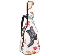 Wild West Various Cowboy Boots Pattern Guitar Bag, Padded Acoustic Guitar Case Backpack with Adjustable Shoulder Strap Pockets