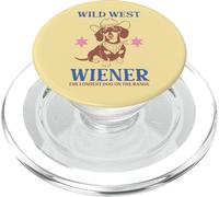 Wild West Wiener The Longest Dog Funny Dachshund Design PopSockets PopGrip for MagSafe