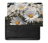 Wild White Daisies Passport Holder Passport Cover Protector Essentials with Credit Card Slots for Women Men