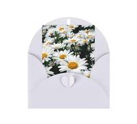 Wild White Daisies Print Greeting Cards Blank Card With Envelopes For Business Invitations Birthday Weddings 10 X 15 Cm