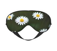 Wild White Daisy Flower Print Stylish Sleep Eye Mask Lightweight Adjustable Strap Men Women Travel Nap Night