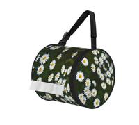 Wild White Daisy Flower Printed Portable Tissue Roll Case, Standard-Size Fit, Oxford Cloth for Wall Camping Backpack