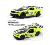 (Wild white green) 1:36 Diecast Alloy Car Model Children's Toy Car Open the door Decoration Cool Racing Car Boy toys Gift