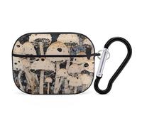 Wild White Mushrooms Compatible with Airpod Pro Case Cover Skin with Keychain