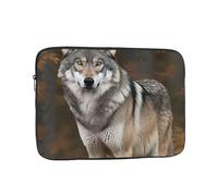 Wild Wild Gray Wolf Laptop Sleeve Bag 15 Inch Waterproof Shockproof Laptop Case Bag Lightweight Tablet Travel Cover Computer Skin Bag Tablet Carrying Case