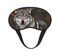 Wild Wild Gray Wolf Sleep Mask for Side Sleeper, Blackout Eye Mask for Women Men, Zero Pressure Sleeping Masks Soft Breathable Eye Cover Comfortable Blindfold Eyeshade for Night Sleep