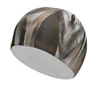Wild Wild Gray Wolf Swim Cap Comfortable Swimming Caps Stretchable Durable Swimming Hat for Men and Women