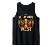 Wild Wild West Costume Funny Outlaw Gunslinger Sheriff Star Tank Top