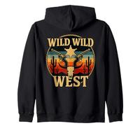 Wild Wild West Costume Funny Outlaw Gunslinger Sheriff Star Zip Hoodie