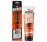 Wild Willies Better Beard Brush + PROGRO Conditioner for Men, Facial Hair Groomers, Adults, Coarse Hair, 2 Count
