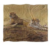 Wild Wings African Cats 2 Silky Supersoft Blanket Sand (One Size)