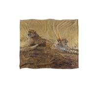 Wild Wings African Cats 2 Silky Touch Super Soft Throw Blanket 152 X 127 cm in White Wild Wings White 152 X 127 cm