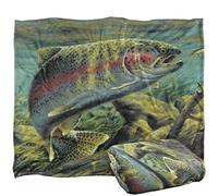 Wild Wings Rainbow Trout 2 Silky Touch Super Soft Throw Blanket 152 X 127 cm