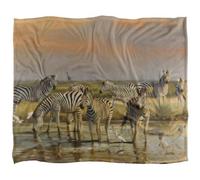 Wild Wings Sundowners 2 Silky Supersoft Blanket White/black/multicoloured (One Size)