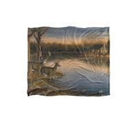 Wild Wings Tranquil Evening 2 Silky Touch Super Soft Throw Blanket 152 X 127 cm in White Wild Wings White 152 X 127 cm